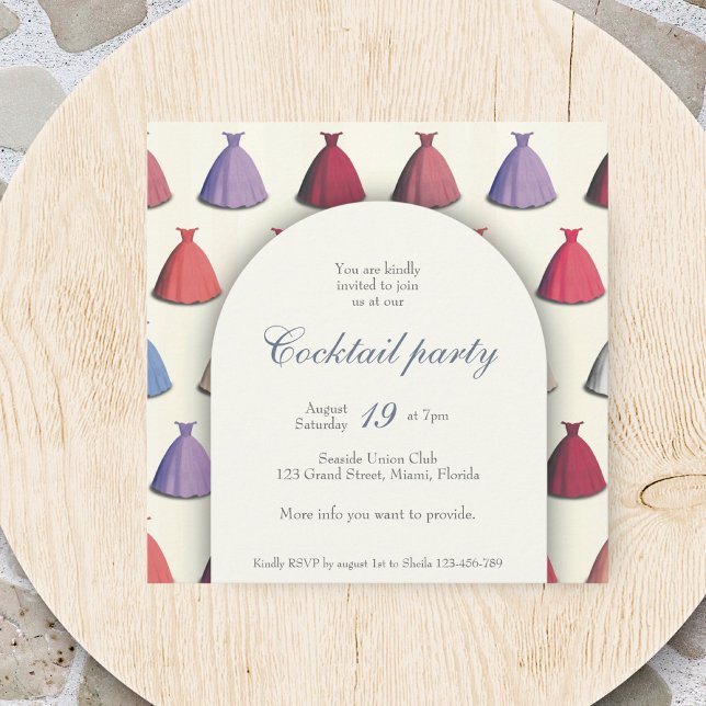 Cocktail garden bridal dress party Invitation (Creator Uploaded)