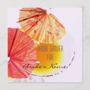 Cocktail glass bridal shower invite