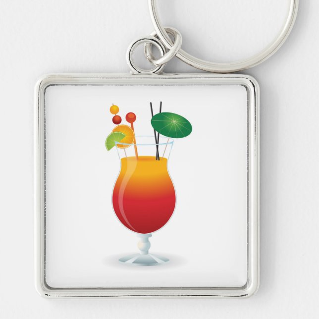 COCKTAIL GLASS KEY RING (Front)