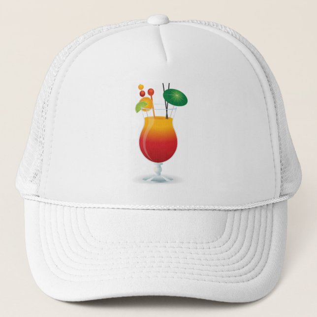 COCKTAIL GLASS TRUCKER HAT (Front)