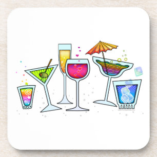 COCKTAIL GLASSES CORK COASTER