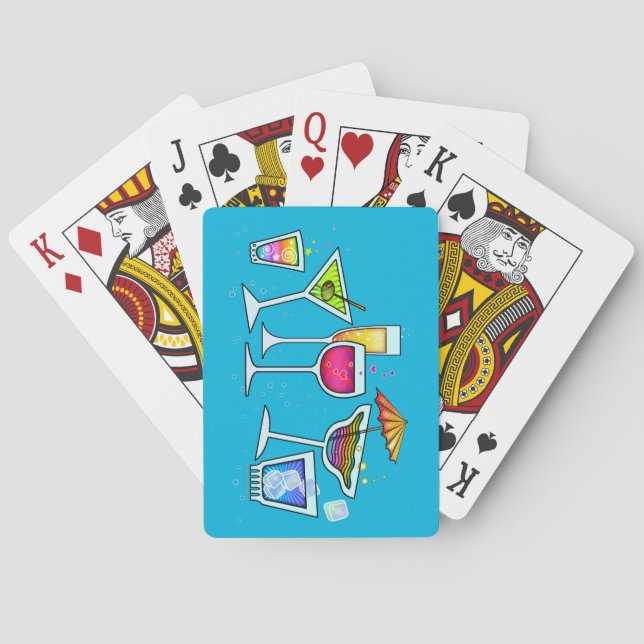 COCKTAIL GLASSES PLAYING CARDS DECK (Back)