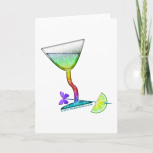COCKTAIL GREETING CARDS - BUTTERFLY MARTINI