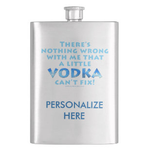 COCKTAIL HIP FLASK - VODKA FIXES EVERYTHING