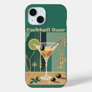 Cocktail Hour Mid Century Design iPhone 15 Case
