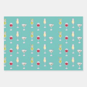 Cocktail Hour Wrapping Paper Sheet
