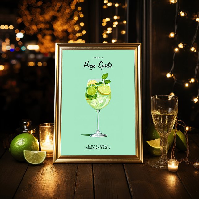 Cocktail Hugo Spritz Engagement Party Sign (Creator Uploaded)