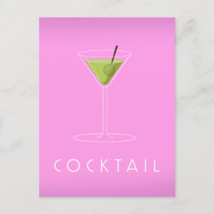 Cocktail Invitation Postcard