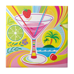 Cocktail Island Ceramic Tile