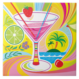 Cocktail Island Ceramic Tile