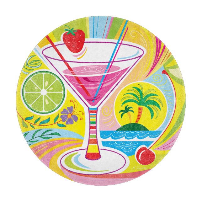 Cocktail Island Cutting Board (Front)