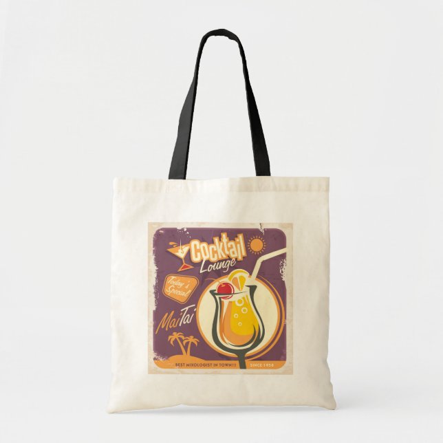 Cocktail Lounge Poster Tote Bag (Front)