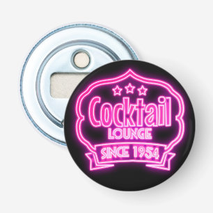 Cocktail lounge retro vintage neon sign liquor bar bottle opener