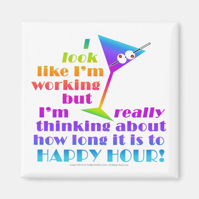 Cocktail Magnets - How Long to Happy Hour (Front)