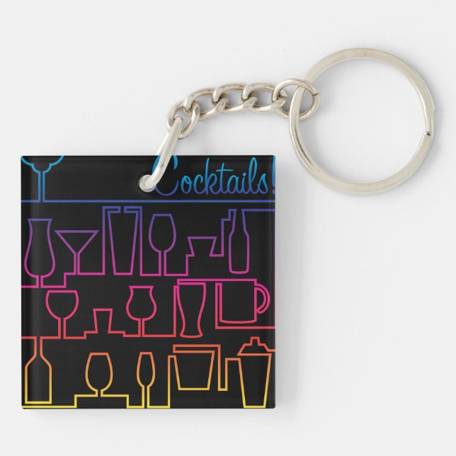 Cocktail maze key ring (Back)