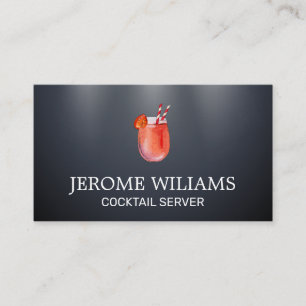Cocktail Mix   Dim Lit Background Business Card