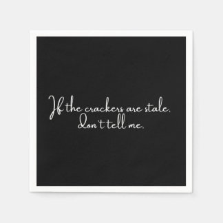 Cocktail napkin funny black party