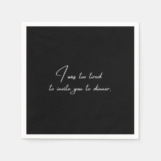 Cocktail napkin funny black party