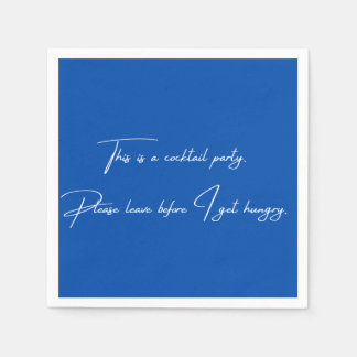 Cocktail napkin funny black party