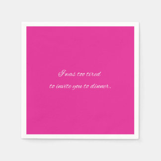 Cocktail napkin funny pink party