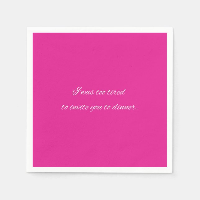 Cocktail napkin funny pink party (Front)
