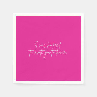 Cocktail napkin funny pink party