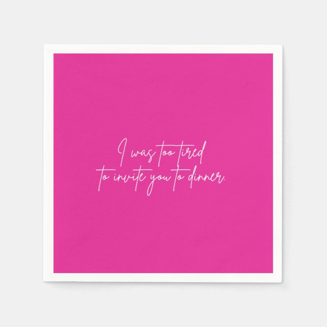 Cocktail napkin funny pink party (Front)