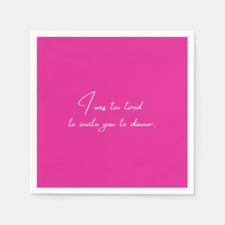 Cocktail napkin funny pink party