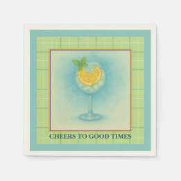 Cocktail Napkin | Gin & Lemon Summer Entertaining