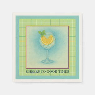 Cocktail Napkin Gin & Lemon Summer Entertaining