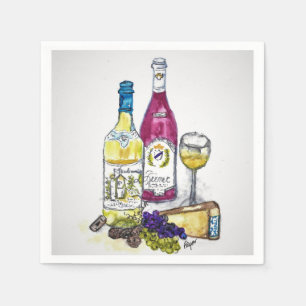Cocktail napkin - Wine & Cheese