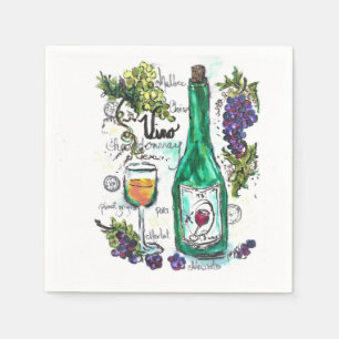 Cocktail napkin - Wine & Cheese