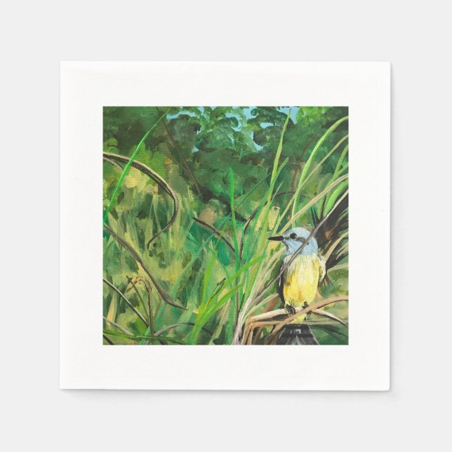 Cocktail napkin with bird (Front)