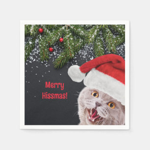 Cocktail Napkins, Merry Hissmas Napkin