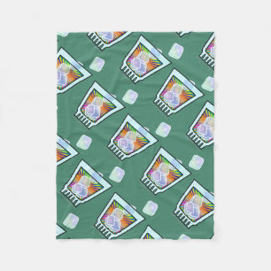 COCKTAIL - OLD FASHIONED - ROCKS GLASS FLEECE BLANKET