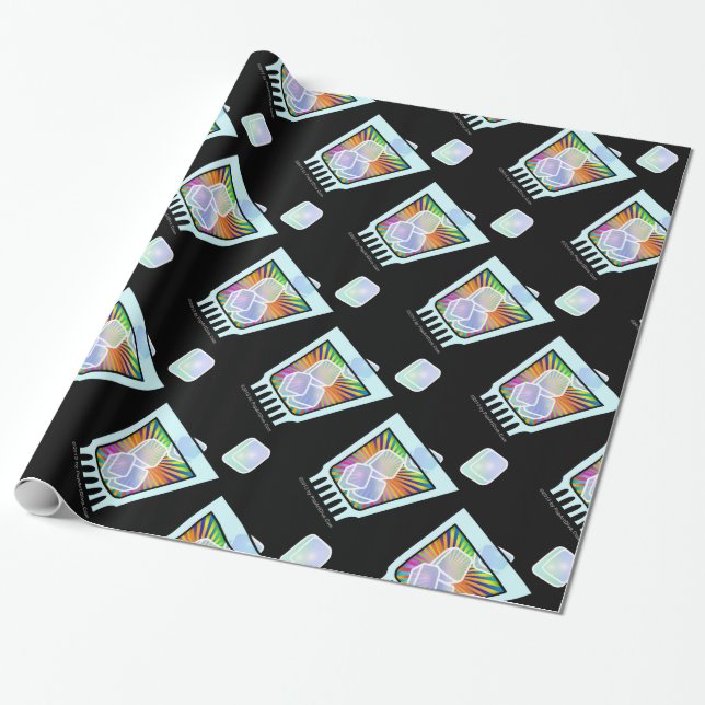COCKTAIL - OLD FASHIONED - ROCKS GLASS WRAPPING PAPER (Unrolled)