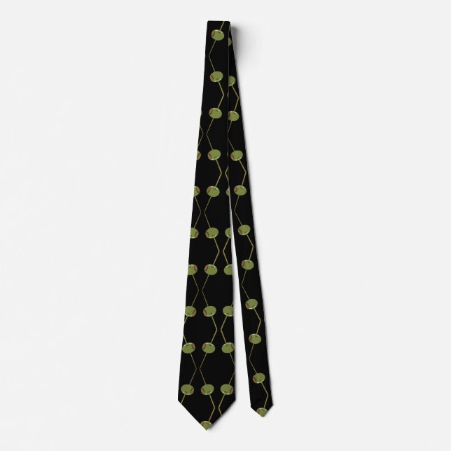 "Cocktail Olive"  Tie (Front)