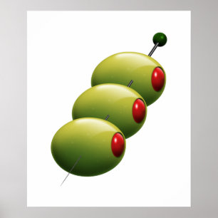Cocktail Olives Poster - SRF