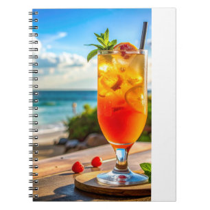 Cocktail on beach notebook