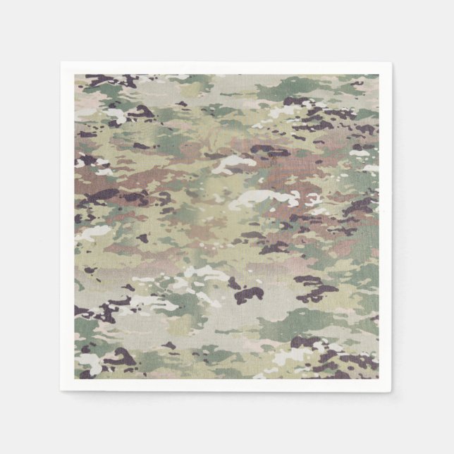 Cocktail Paper Napkin Army OCP Camo Uniform Camofl (Front)