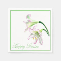 Cocktail Paper Napkins-Easter Lily