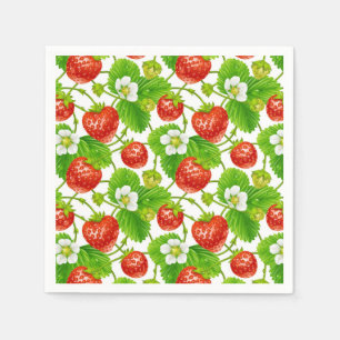 Cocktail Paper Napkins-Strawberries Napkin