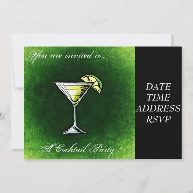 Cocktail Party Absinthe Invitation (Front)