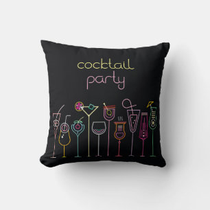 Cocktail Party background Cushion