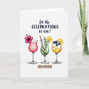 Cocktail Party Birthday Card