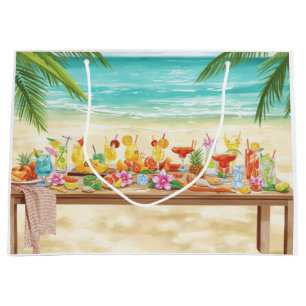 Cocktail Party by the beach with lot of drinks Large Gift Bag