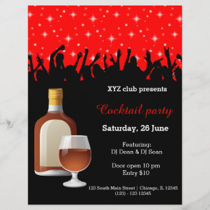 Cocktail party * choose background colour flyer