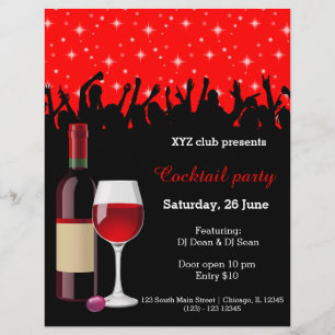 Cocktail party * choose background colour flyer