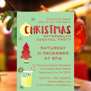 Cocktail Party Christmas Holiday Invitation