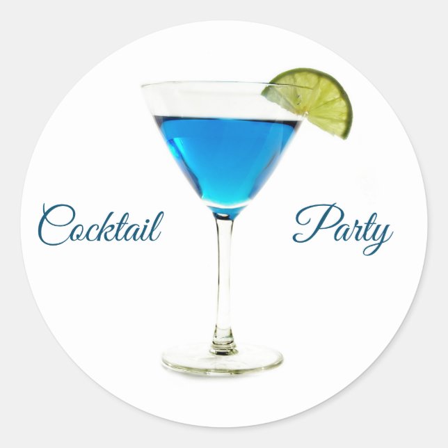 Cocktail Party Classic Round Sticker (Front)